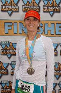 Pittsburgh Marathon finish 2010.
